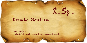 Kreutz Szelina névjegykártya